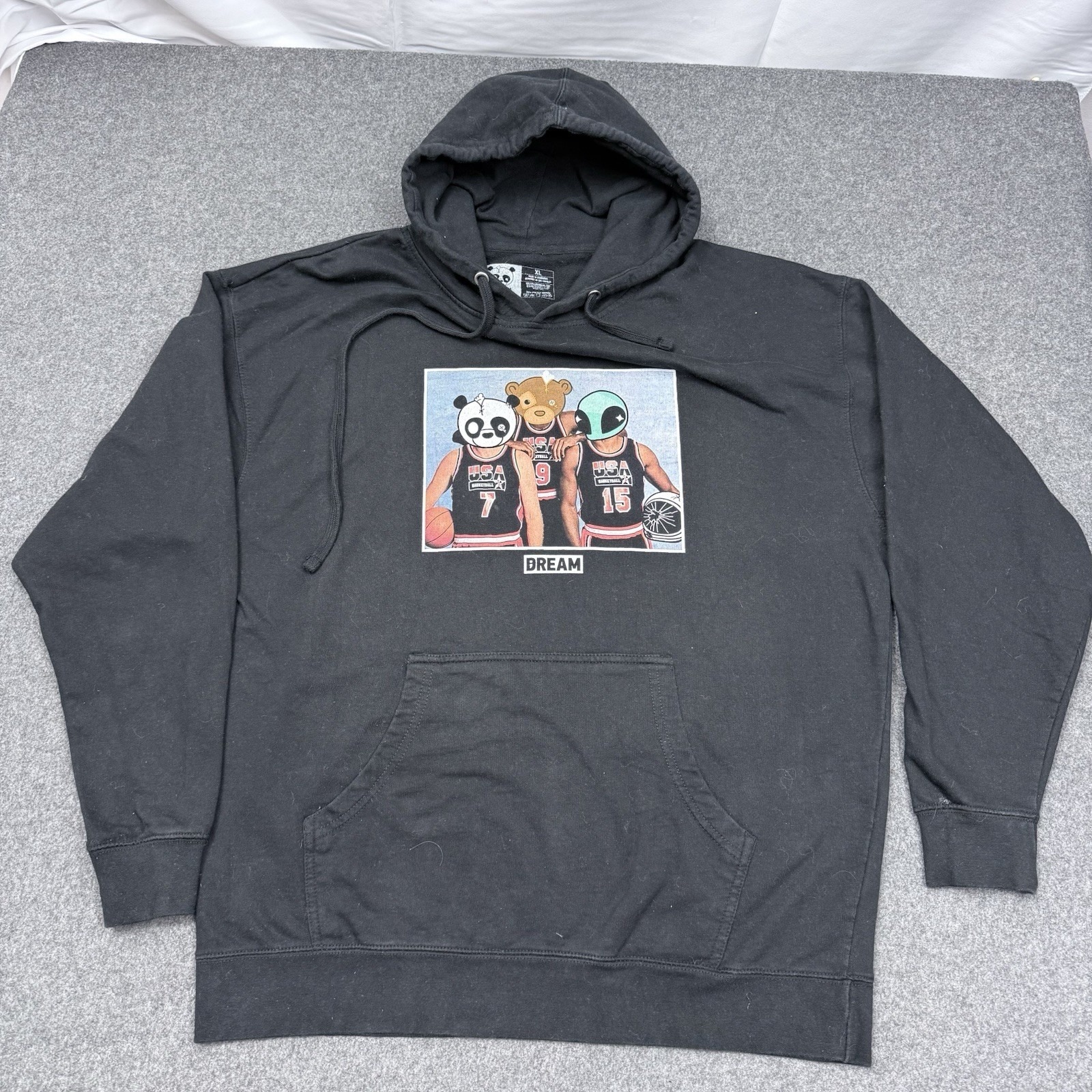 Dream Hoodie Usa Basketball Graphic Streetwear Pullover Black Xl